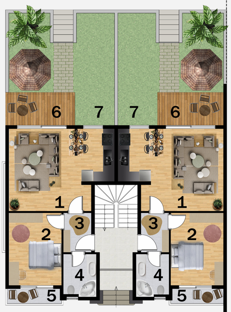 tip1-1+1 Bahçe Katı